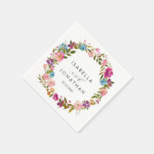 lente weelderig | Roze Bloemen bruiloft Custom Servet (Hoek)