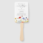 Lente Weide Bloemen Set Waaierbladen Handwaaier (Voorkant)