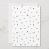 Lente weide bloemenkrans zomer bruiloft kaart (Achterkant)