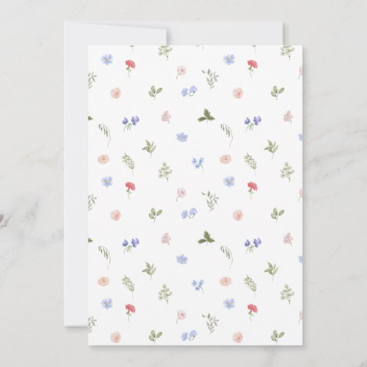 Lente weide bloemenkrans zomer bruiloft kaart (Achterkant)