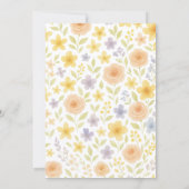 Lente Weide Wildbloemen Bruiloft Kaart (Achterkant)