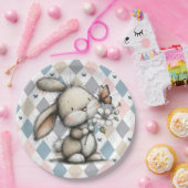 Lente Whimsical Konijn Papieren Bordje (Feest)