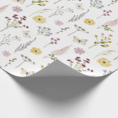 Lente Wildbloem groen weide bloem bloementuin Cadeaupapier (Hoek)