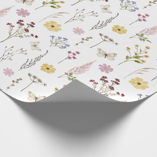 Lente Wildbloem groen weide bloem bloementuin Cadeaupapier (Hoek)