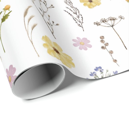 Lente Wildbloem groen weide bloem bloementuin Cadeaupapier (Rol Hoek)