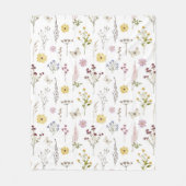 Lente Wildbloem groen weide bloem bloementuin Fleece Deken (Voorkant)