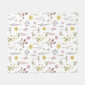 Lente Wildbloem groen weide bloem bloementuin Fleece Deken (Voorkant (Horizontaal))