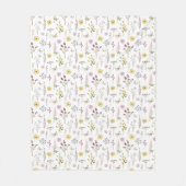 Lente Wildbloem groen weide bloem bloementuin Fleece Deken (Voorkant)