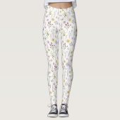 Lente Wildbloem groen weide bloem bloementuin Leggings (Voorkant)