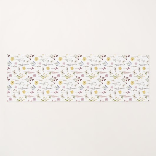 Lente Wildbloem groen weide bloem bloementuin Yogamat (Voorkant (horizontaal))