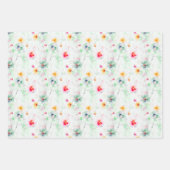 Lente Wildbloemen Meadow Bloemtuin Elegant Inpakpapier Vel (Voorkant 3)