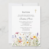 Lente Wildbloemen Orthodox Doopsel Kaart (Voorkant)