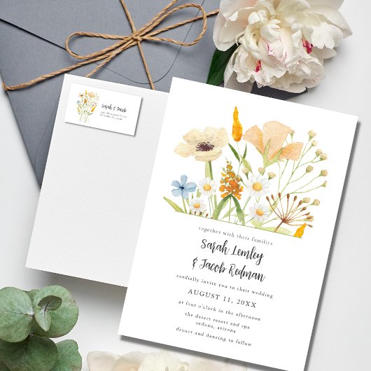 Lente Wildbloemen Outdoor bruiloft Etiket