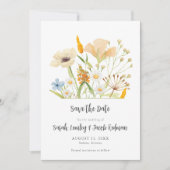 Lente Wildbloemen Outdoor bruiloft Save The Date (Voorkant)