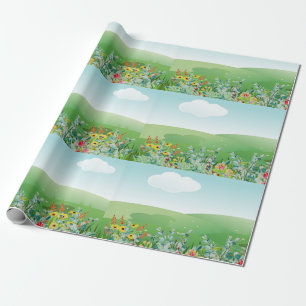 Lente Wilde Bloem Ambacht of Inpakpapier
