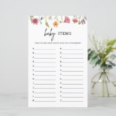 Lente Wilde Bloem Baby Shower Baby Alfabet Spel (Staand voorkant)