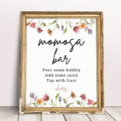 Lente Wilde Bloem Baby Shower Momosa Bar Bord Poster