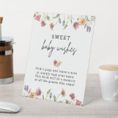Lente Wilde Bloem Baby Shower Zoete Baby Wensen Reclamebord Met Voetstuk (Insitu)