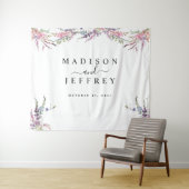 Lente Wilde Bloem Bloemige Trouw Achtergrond Wandkleed (In Situ (horizontaal))