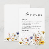 Lente wilde bloem details Enclosure kaart (Voorkant / Achterkant)