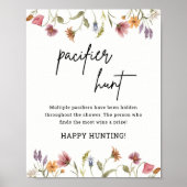 Lente Wilde Bloem Fopspeen Jacht Spel Bord Poster (Voorkant)