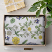 Lente Wilde bloem Geel Paars Floral Buttercup Tissuepapier (Geschenk)