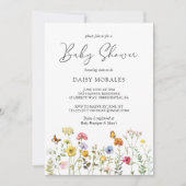 Lente wilde bloem kleurrijk botanisch Baby shower Kaart (Voorkant)