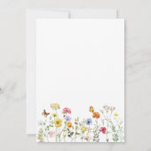 Lente wilde bloem kleurrijk botanisch Baby shower Kaart (Achterkant)