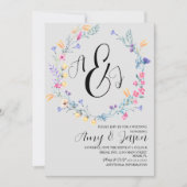 Lente wilde bloem Paars gray Kaart (Voorkant)