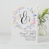 Lente wilde bloem Paars gray Kaart (Staand voorkant)