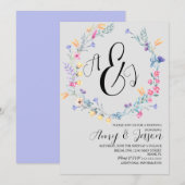 Lente wilde bloem Paars gray Kaart (Voorkant / Achterkant)