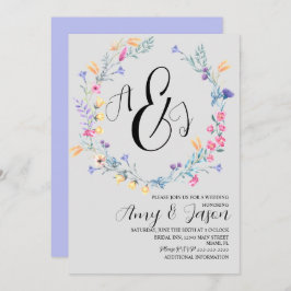 Lente wilde bloem Paars gray Kaart