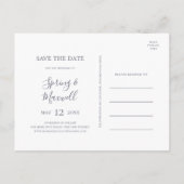 Lente Wilde Bloem | Witte Save The Date Postkaart Uitnodiging Briefkaart (Achterkant)