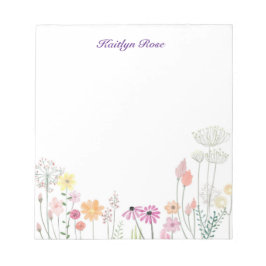 Lente wilde bloemen | Aangepaste Florentijntop Notitieblok