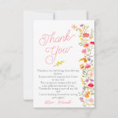 lente wilde bloemen bloemig vrijgezellenfeest bedankkaart (Voorkant)