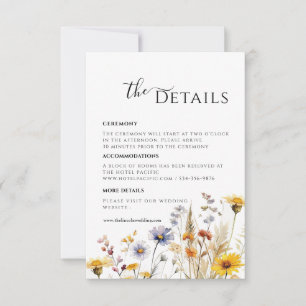 Lente wilde bloemen details bijgevoegde kaart