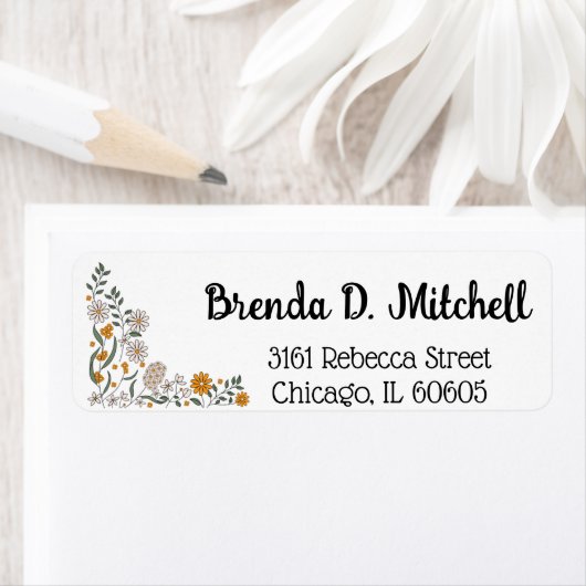 Lente wilde bloemen etiket (Insitu)