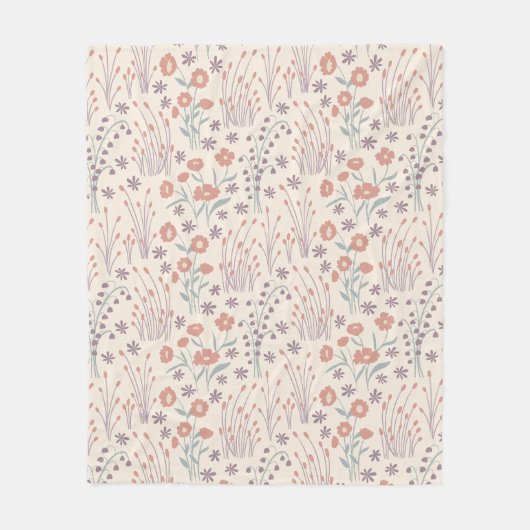 Lente Wilde Bloemen Fluisteringen Fleece Deken (Voorkant)