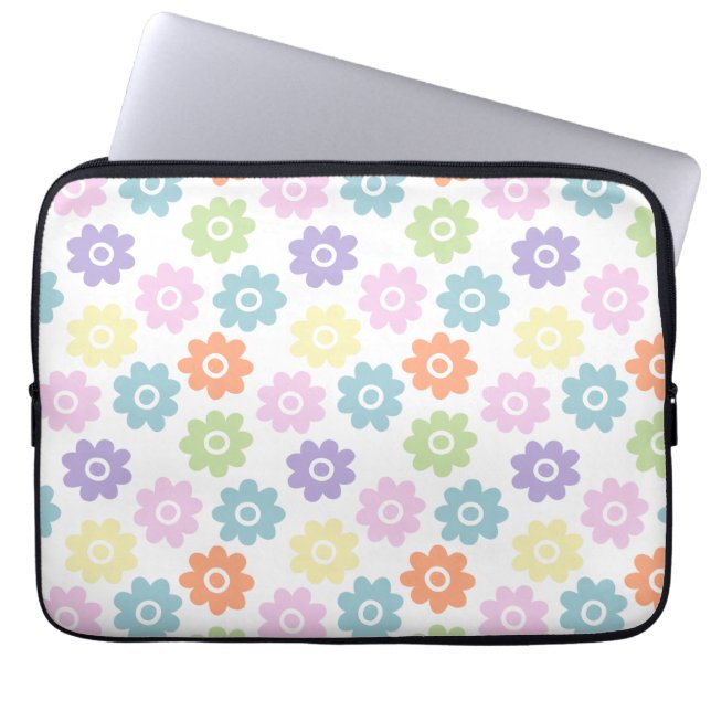 Lente wilde bloemen laptop sleeve (Voorkant)