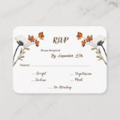 Lente wilde bloemen Letter Background Wedding RSVP Informatiekaartje (Voorkant)