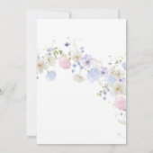 Lente Wilde Bloemen Paars Roze Bruiloft Kaart (Achterkant)