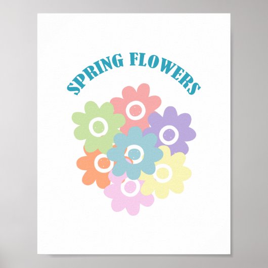 Lente wilde bloemen poster (Voorkant)