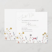 Lente Wilde Bloemen Save The Date (Voorkant / Achterkant)