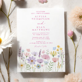 Lente Wilde Bloemen Tuin Bruiloft Kaart