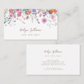 Lente wilde bloemen visitekaartje (Voorkant / Achterkant)