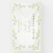 Lente Wilde Bloemen Witte Bruiloft Feest  Spandoek (Verticaal)