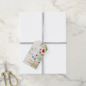 Lente Wilde Bloemenweide Bruiloft Cadeaulabel (Met Touw)