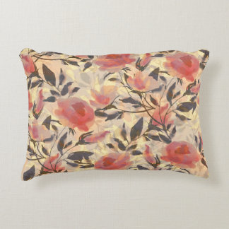 Lente wilde rozen: waterverf. accent kussen