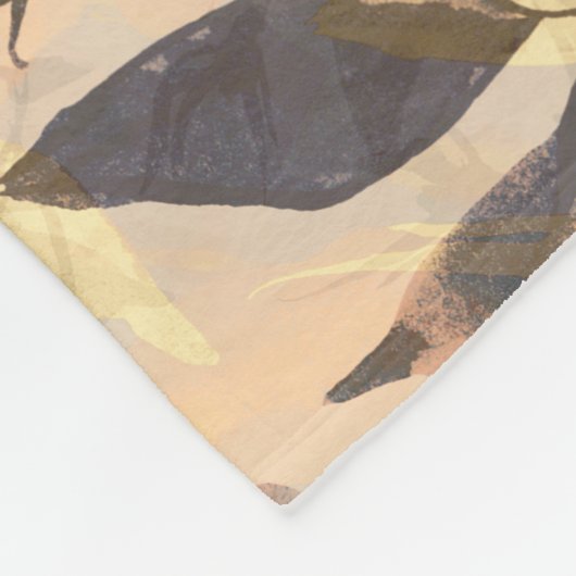 Lente wilde rozen: waterverf. fleece deken (Hoek)