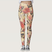 Lente wilde rozen: waterverf. leggings (Voorkant)